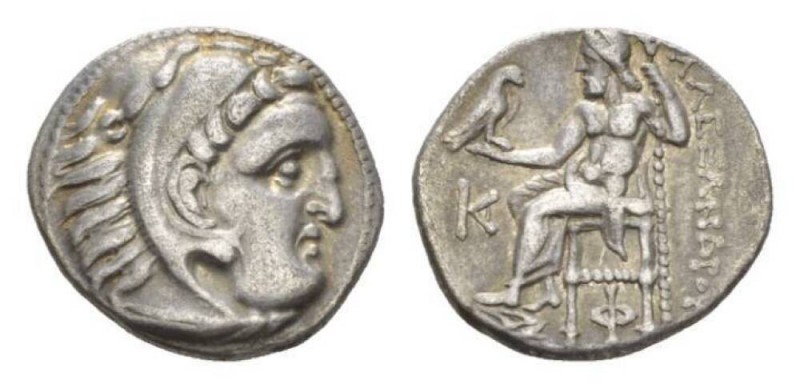 Kingdom of Macedon, Alexander III, 336 – 323 and posthumous issueColophon Drachm...