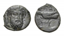 Mysia, Adramytion Bronze Circa 4th century, Æ 12mm., 1.40g. Laureate head of Zeus facing slightly right. Rev. Eagle standing left on altar. SNG France...