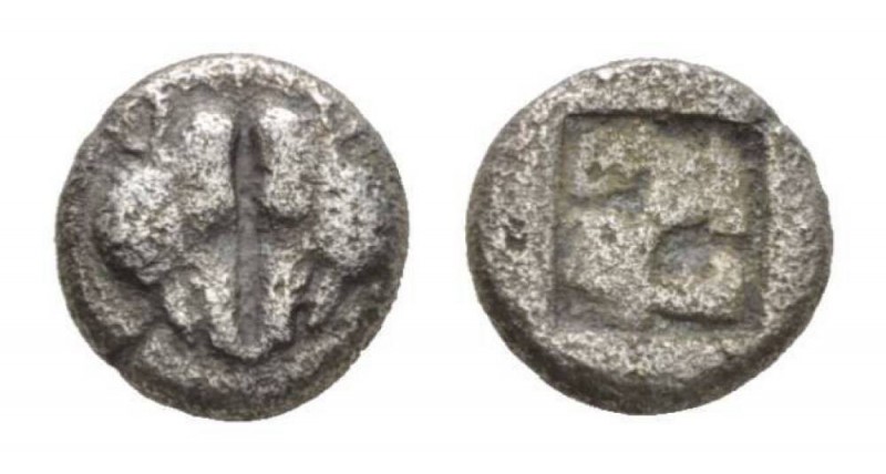 Lesbos, Unattributed early mint. 1/12 Stater Circa 500-450, billon 9mm., 1.08g. ...