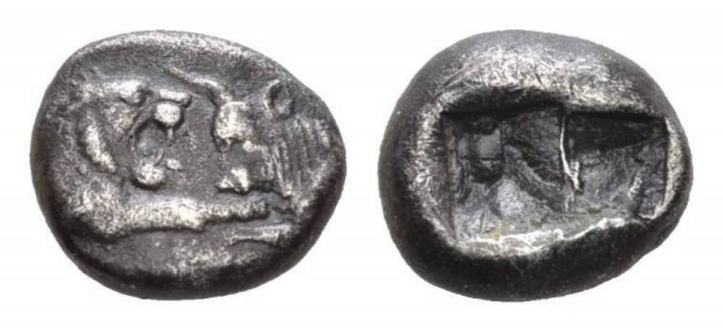 Lydia, KINGS of LYDIA, Sardes Half Stater – Siglos Circa 550-520, AR 13mm., 4.37...