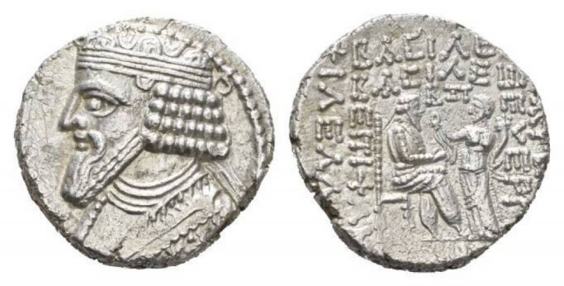 Parthia, Gotarzes II, 40-51Seleucia on the Tigris Tetradrachm Circa 45-46 (SE 35...