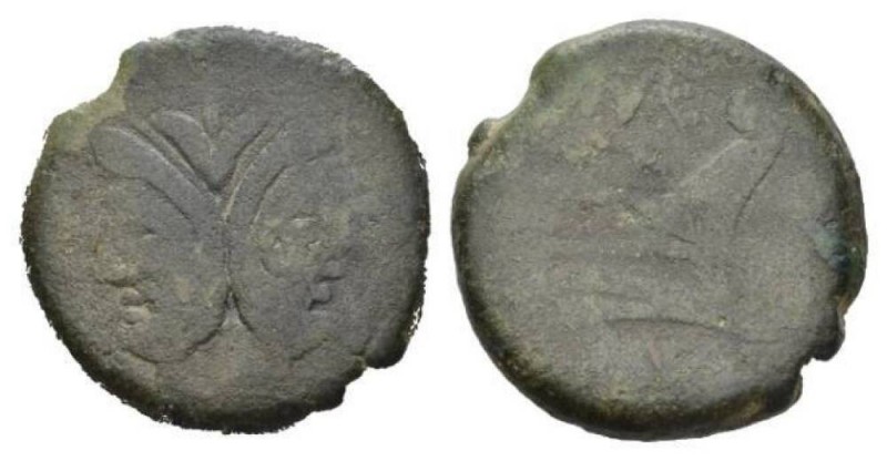 Shield and MAE series As circa circa 189-180, Æ 31mm., 26.48g. Laureate head of ...