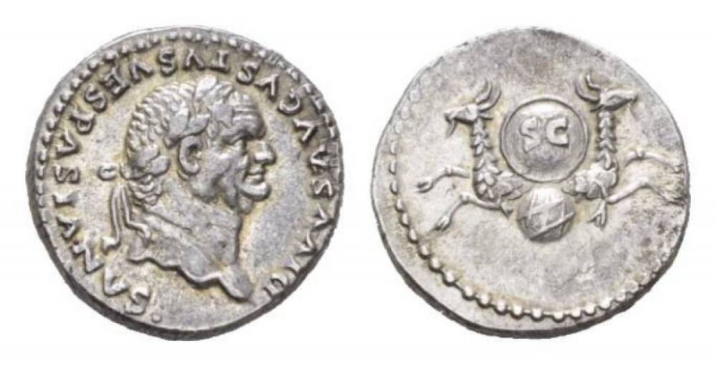 Vespasian, 69-79 Denarius circa 80-81, AR 18mm., 3.37g. DIVVS AVGVSTVS VESPASIAN...