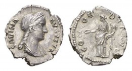 Sabina, wife of Hadrian Denarius circa 136, AR 18mm., 3.23g. SABINA AVGVSTA Draped bust r. Rev. CONCORDIA AVG Concordia standing l., leaning on column...
