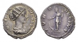 Lucilla, daughter of M. Aurelius and wife of Lucius Verus Denarius circa 164 - 169, AR 18mm., 3.35g. LVCILLAE AVGVSTA Draped bust right, hair tied up ...