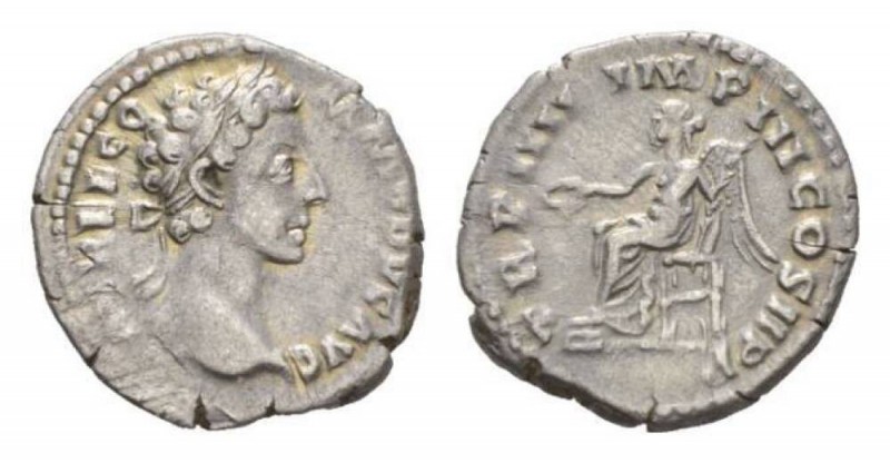 Commodus, 177-192 Denarius circa 179, AR 18mm., 3.00g. L AVREL COMMODVS AVG Laur...