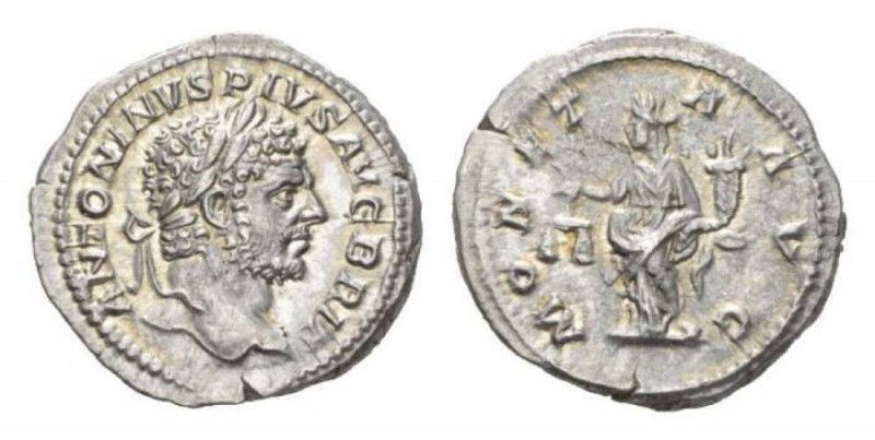 Caracalla, 198-217 Denarius circa 212-213, AR 20mm., 3.35g. ANTONINVS PIVS AVG B...