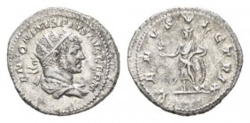 Caracalla, 198-217 Antoninianus circa 213-217, AR 24mm., 5.46g. ANTONINVS PIVS AVG GERM Radiate, draped and cuirassed bust r. Rev. VENVS VICTRIX Venus...