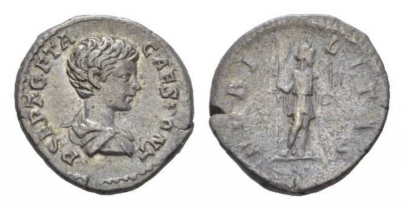 Geta as Caesar, 198-209 Denarius circa 200-202, AR 18.5mm., 3.29g. P SEPT GETA C...