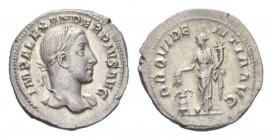 Severus Alexander, 222-235 Denarius circa 231-235, AR 20mm., 307g. IMP ALEXANDER PIVS AVG Laureate bust r., slight drapery on far shoulder. Rev. PROVI...
