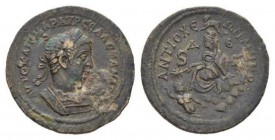 Severus Alexander, 222-235 8 Assaria Antioch (Syria), Æ 33.5mm., 20.15g. Laureate and cuirassed bust r. Rev. Tyche seated l. on rocks, holding grain e...