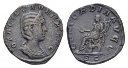 Otacilia Severa, wife of Philip I Sestertius circa 244-249, Æ 28mm., 15.51g. MARCIA OTACIL SEVERA AVG Diademed and draped bust r. Rev. CONCORDIA AVGG ...