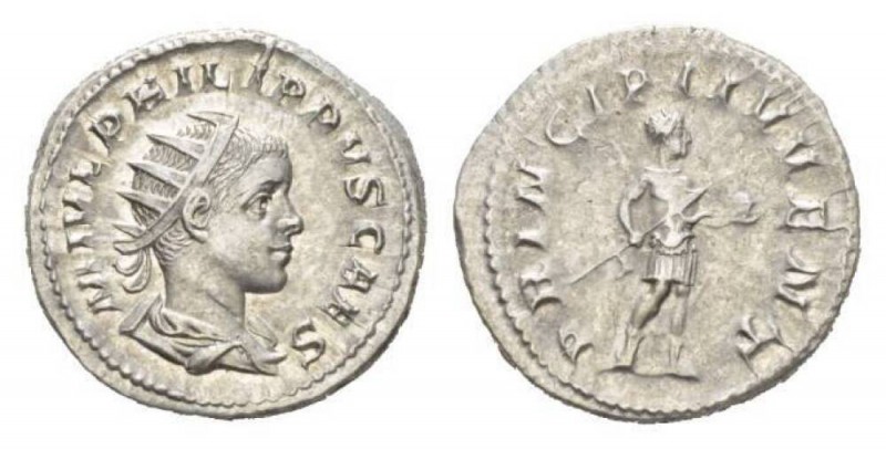 Philip II as Caesar, 244-247 Antoninianus circa 245, AR 23mm., 4.90g. M IVL PHIL...