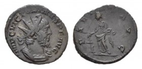 Victorinus, 268-270 Antoninianus circa circa 269 - 271, billon 21.5mm., 3.58g. IMP C VICTORINVS P F AVG Radiate, draped and cuirassed bust right. Rev....