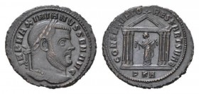 Maximianus Herculius, second reign 306-308 Follis Carthago circa 307, Æ 27mm., 5.68g. IMP MAXIMIANVS SEN AVG Laureate head r. Rev. CONSERVATORES KART ...
