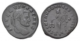 Severus II as Caesar, 305-306. Follis Rome circa 305, Æ 28.5mm., 11.06g. SEVERVS NOB CAES Laureate head r. Rev. SAC MON VRB AVGG ET CAESS NN Moneta st...