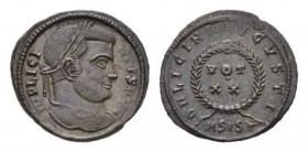 Licinius, 308-324 Follis Siscia circa 320 - 321, Æ 20.5mm., 3.07g. IMP LICINIVS AVG Laureate bust r. Rev. D N LICINI AVGVSTI in centre VOT/XX within w...