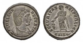 Helena, mother of Constantine Follis Siscia circa 328-329, billon 17.5mm., 3.60g. FL HELENA – AVGVSTA Draped bust r., hair on the neck tied up in a je...