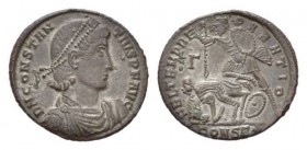 Constantius II, 337-361 Centennionalis Constantinople circa 351-355, Æ 23mm., 5.06g. D N CONSTAN-TIVS P F AVG Diademed, draped and cuirassed bust r. R...
