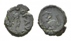 Leo I, 457-474 Æ4 Constantinople circa 457-474, Æ 11mm., 1.35g. D N LEO PF AVG Diademed, draped and cuirassed bust r. Rev. Lion crouching l., head rev...
