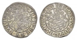 Meissen, Landgraf von Thüringen 1406-1440 Groschen 1406-1440, AR 29mm., 2.58g. Krug 582/4.

Toned. Very fine.