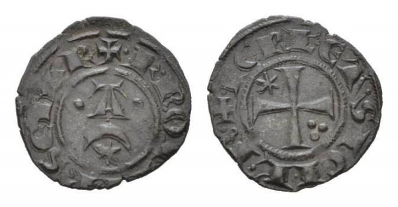 Brindisi, Federico II, 1197-1250 Denaro 1242, Æ 16.5mm., 0.83g. Sp. 123. MEC 552...