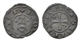 Brindisi, Federico II, 1197-1250 Denaro 1242, Æ 16.5mm., 0.83g. Sp. 123. MEC 552.

Good very fine/About extremely fine.