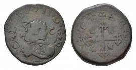 Cagliari, Carlo II di Spagna, 1665-1700. 3 Cagliaresi 1670, AR 24mm., 11.92g. MIR 91/3.

Green patina. Very Fine.

 

In addition, winning bids ...
