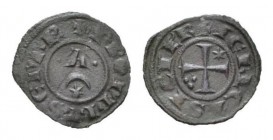 Messina, Federico II, 1197-1250 Mezzo Denaro 1242, billon 14.5mm., 0.32g. MEC 552 note. Bertelli 1994, 123.

Extremely rare. Good very fine.