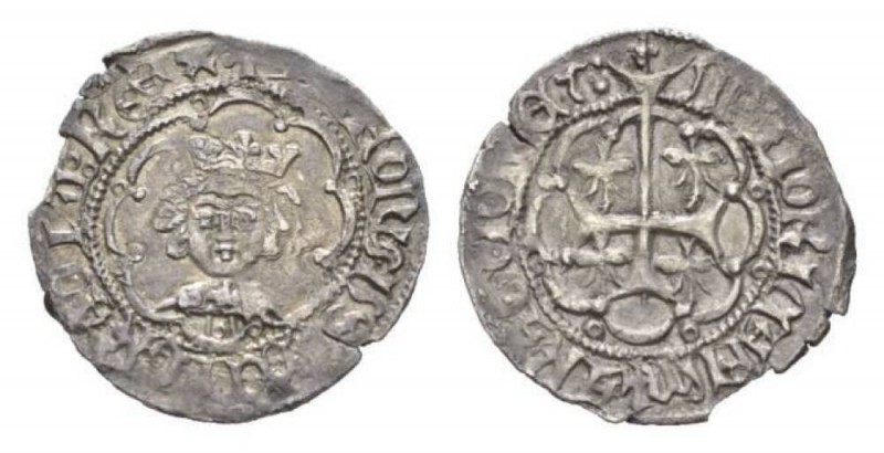 Mallorca, Alfonso II (V de Aragon), 1416-1458 Real 1420, AR 21mm., 1.47g. Cayon ...