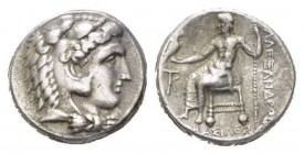 Kingdom of Macedon, Alexander III, 336 – 323 and posthumous issueCitium (Cyprus) Tetradrachm Citium (Cyprus) 325-320, AR 25mm., 17.14g. Head of Heracl...