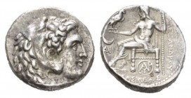 The Seleucid Kings, Seleucus I Nicator, 312- 281 BCCarrhae Tetradrachm Carrhae 305-300, AR 26mm., 16.88g. Head of Heracles r., wearing lion's skin. Re...