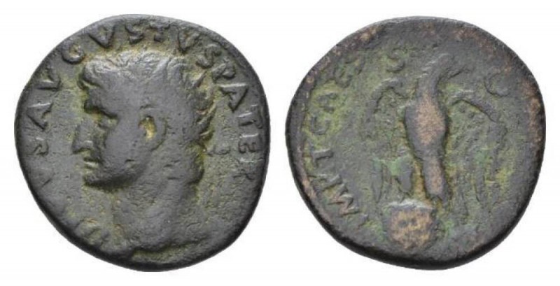 Divus Augustus. Dupondius 81-82, Æ 26.5mm., 11.67g. DIVVS AV – GVSTVS PATER Radi...