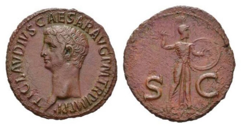 Claudius, 41-54 As 50-54, Æ 30mm., 10.59g. TI CLAVDIVS CAESAR AVG P M TR P IMP P...