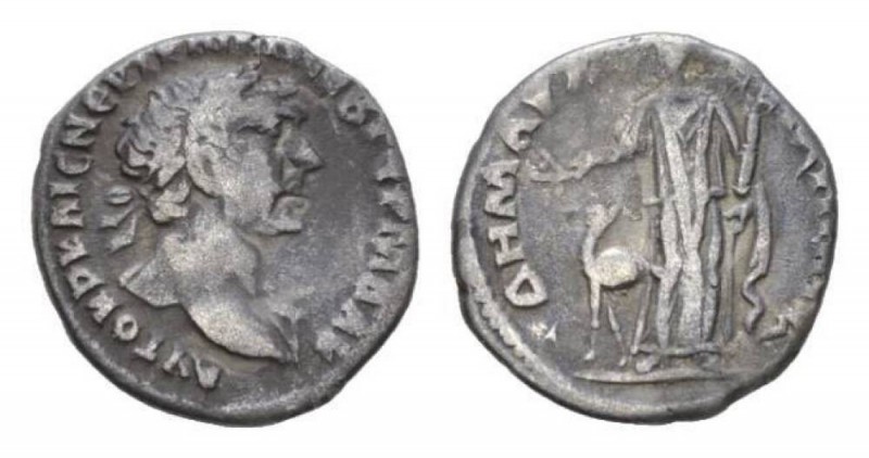 Trajan, 98-117 Drachm Caesarea 113, AR 18mm., 3.29g. Laureate bust r. Rev. Arabi...