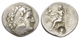 Kingdom of Macedon, Alexander III, 336-323Perge (Pamphilia) Tetradrachm 200-199, AR 33mm., 16.71g. Head of Herakles r., with lion's skin headdress. Re...