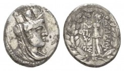 Phoenicia, Aradus Tetradrachm 71-70, AR 24.5mm., 15.10g. Turreted, veiled, and draped bust of Tyche r. Rev. Nike advancing l., holding aphlaston and p...