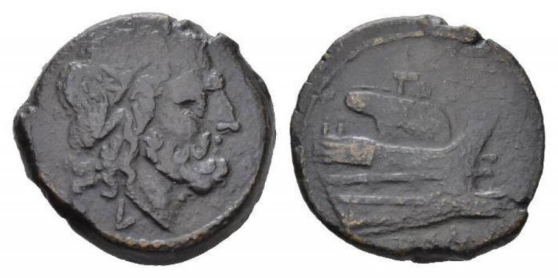 Anonymous struck bronze mint of Luceria: fourth series Semis Luceria circa 206-1...