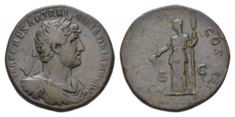 Hadrian, 117-138 Sestertius 122, Æ 34mm., 27.56g. IMP CAESAR TRAIAN H – ADRIANVS...