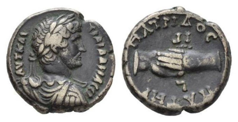 Hadrian, 117-138 Tetradrachm Alexandria 128-129, billon 25mm., 13.01g. Laureate,...