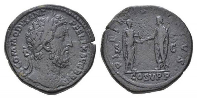 Commodus, 177-192 Sestertius 186-189, Æ 32.5mm., 30.21g. M COMMODVS ANT P FELIX ...