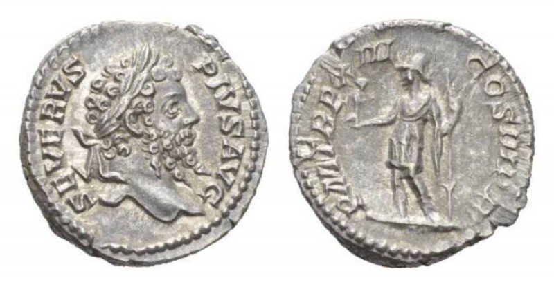 Septimius Severus, 193-211 Denarius 206, AR 19mm., 3.54g. SEVERVS PIVS AVG Laure...