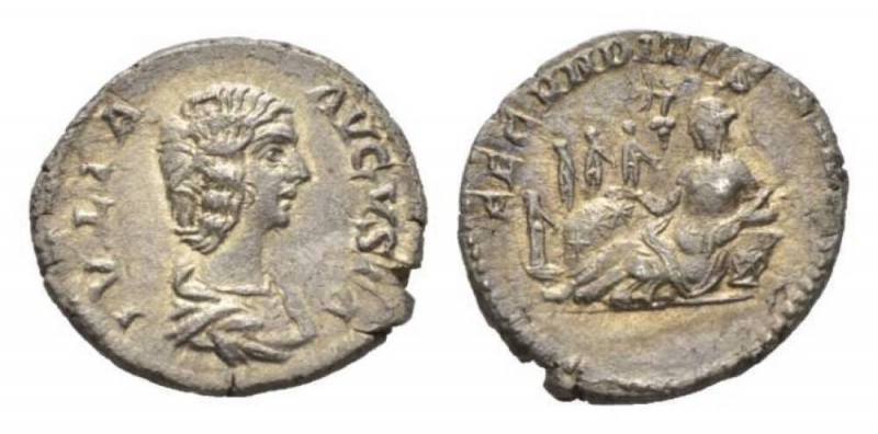 Julia Domna, wife of Septimius Severus Denarius 196-211, AR 19mm., 3.20g. Draped...