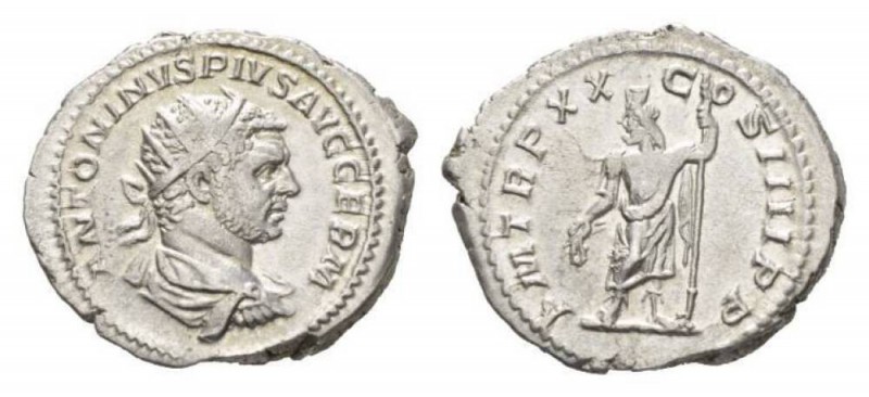 Caracalla, 198-217 Antoninianus 215, AR 25mm., 5.76g. ANTONINVS PIVS AVG GERM Ra...