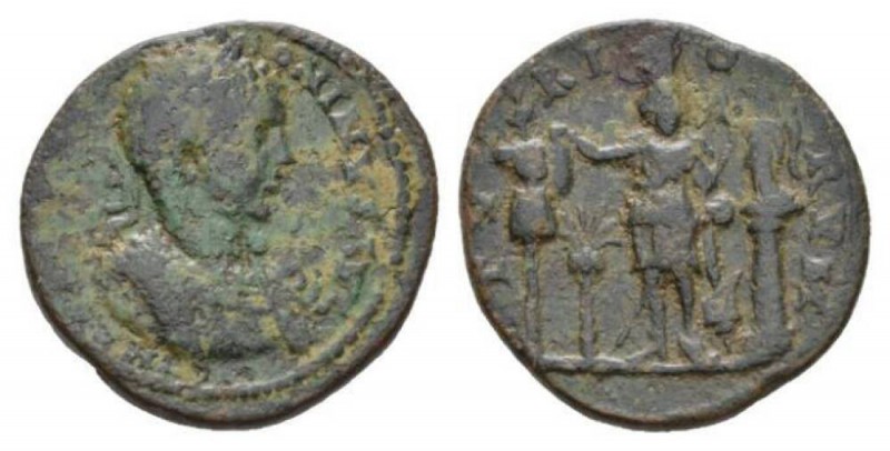 Elagabalus, 218-222 Bronze Tyre (Phoenicia) 218-222, Æ 31mm., 18.47g. Laureate, ...