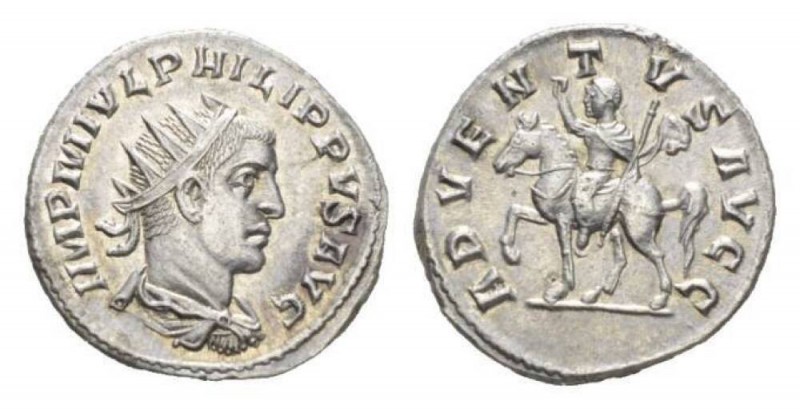 Philip II, 247-249 Antoninianus Antioch 247-249, AR 22mm., 3.55g. IMP M IVL PHIL...