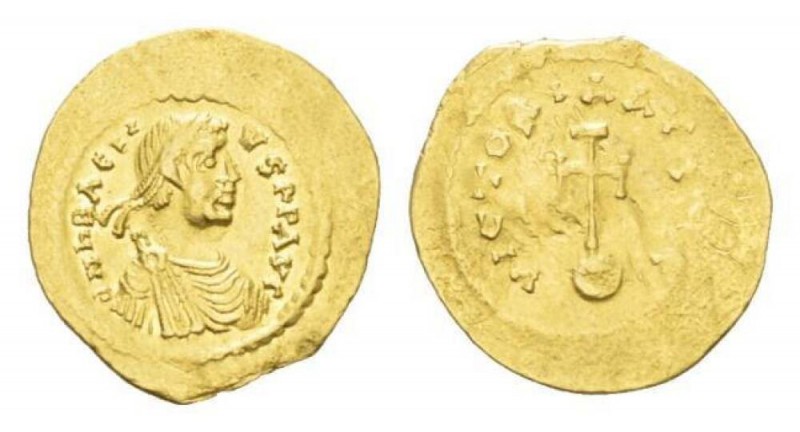 Heraclius, 610-641 Semis Constantinople 610-613, AV 18.5mm., 2.13g. D N HERACLIY...