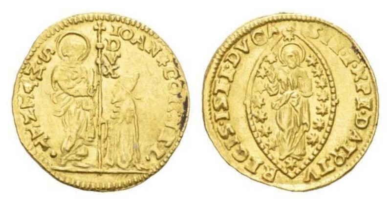 Venezia, Giovanni II Corner, 1709-1722. Zecchino 1709-1722, AV 21.5mm., 3.46g. S...