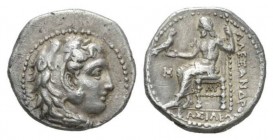 Kingdom of Macedon, Philip III Arridaeus, 323-317Babylon Hemidrachm 323-317, AR 14mm., 2.11g. Head of Herakles right, wearing lion skin r. Rev. Zeus A...
