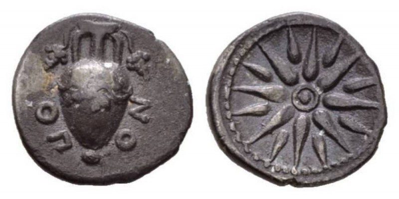 Locris, Locri Opuntii Obol second quarter of the 4th century BC., AR 11.5mm., 0....